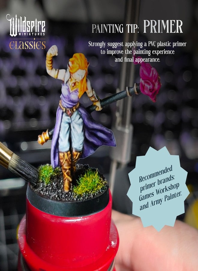 Wildspire Classic Heroes - Mercenary Guild - 51 Paintable Characters for DND Miniatures Bulk I 28mm Dungeons Dragons D&D Miniatures I DND Minis D&D Figures Dungeons Dragons Figures Pathfinder Compatible - Image 5
